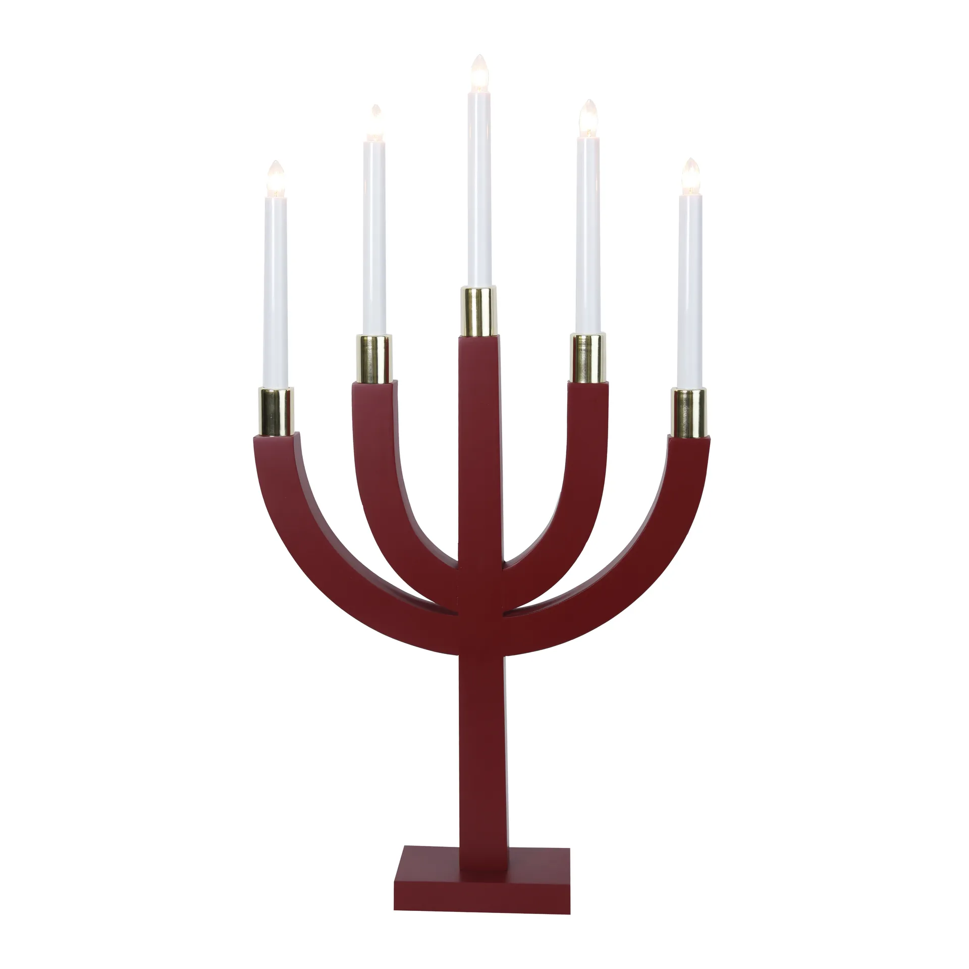 Świecznik adwentowy Elias, czerwony Star Trading