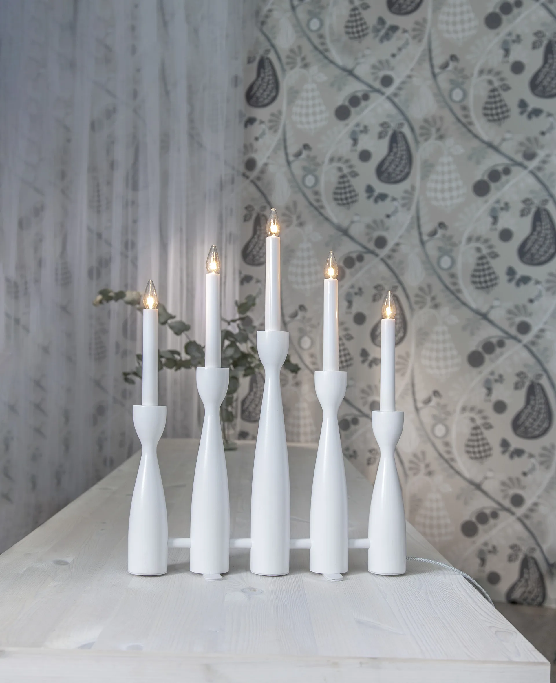 Świecznik adwentowy Midja 2.0, Biały Star Trading