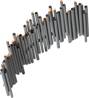 Świecznik adwentowy Note 25x35 cm - Szary - Star Trading