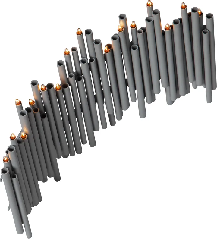 Świecznik adwentowy Note 25x35 cm - Szary - Star Trading