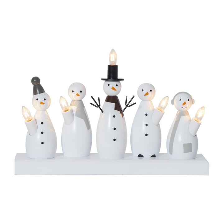 Świecznik adwentowy Snowman - Biały - Star Trading