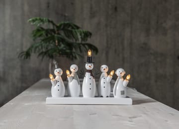 Świecznik adwentowy Snowman - Biały - Star Trading