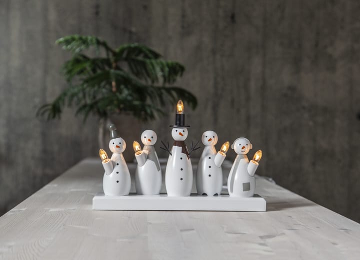 Świecznik adwentowy Snowman, Biały Star Trading