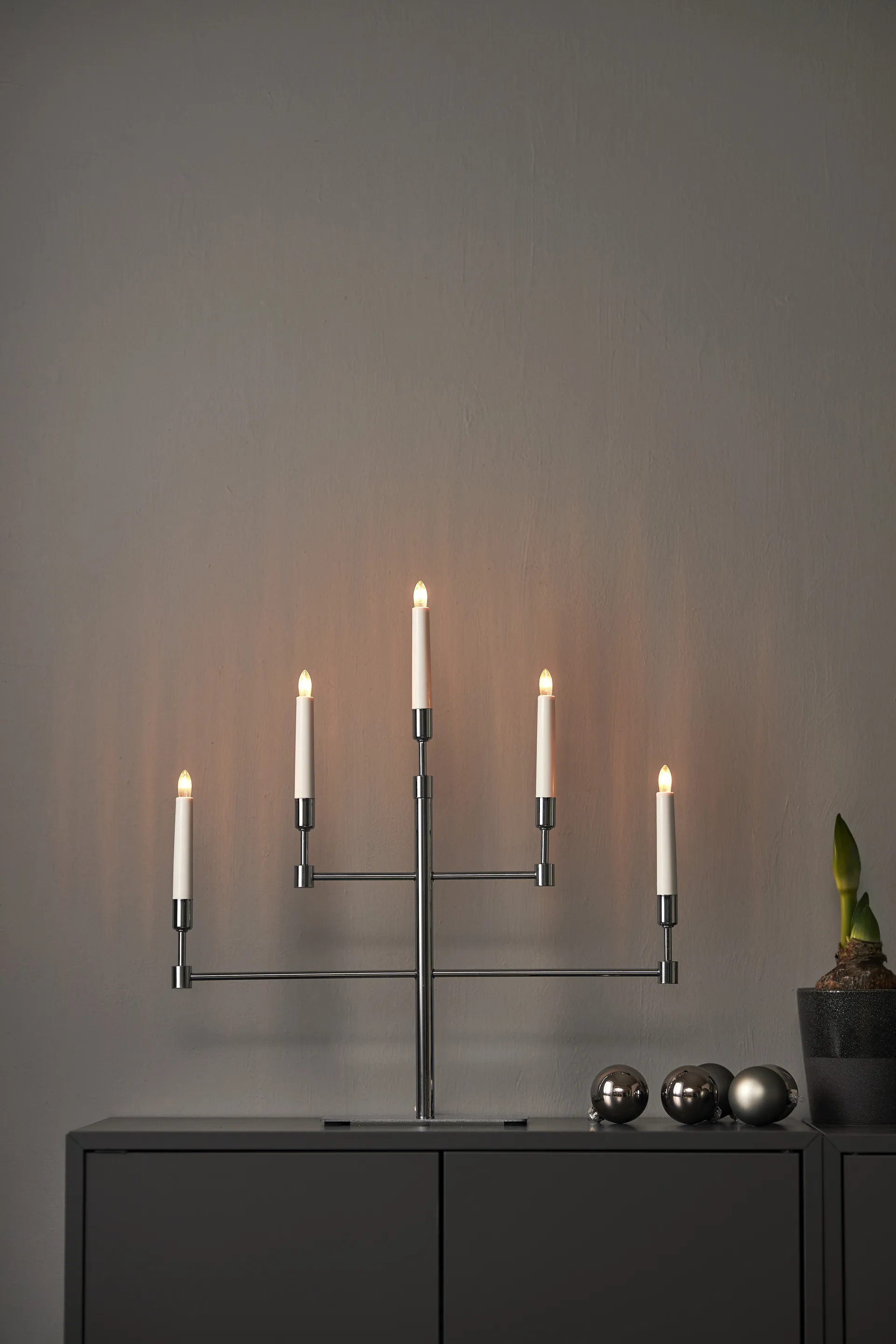 Świecznik adwentowy Vide, Chrom Star Trading