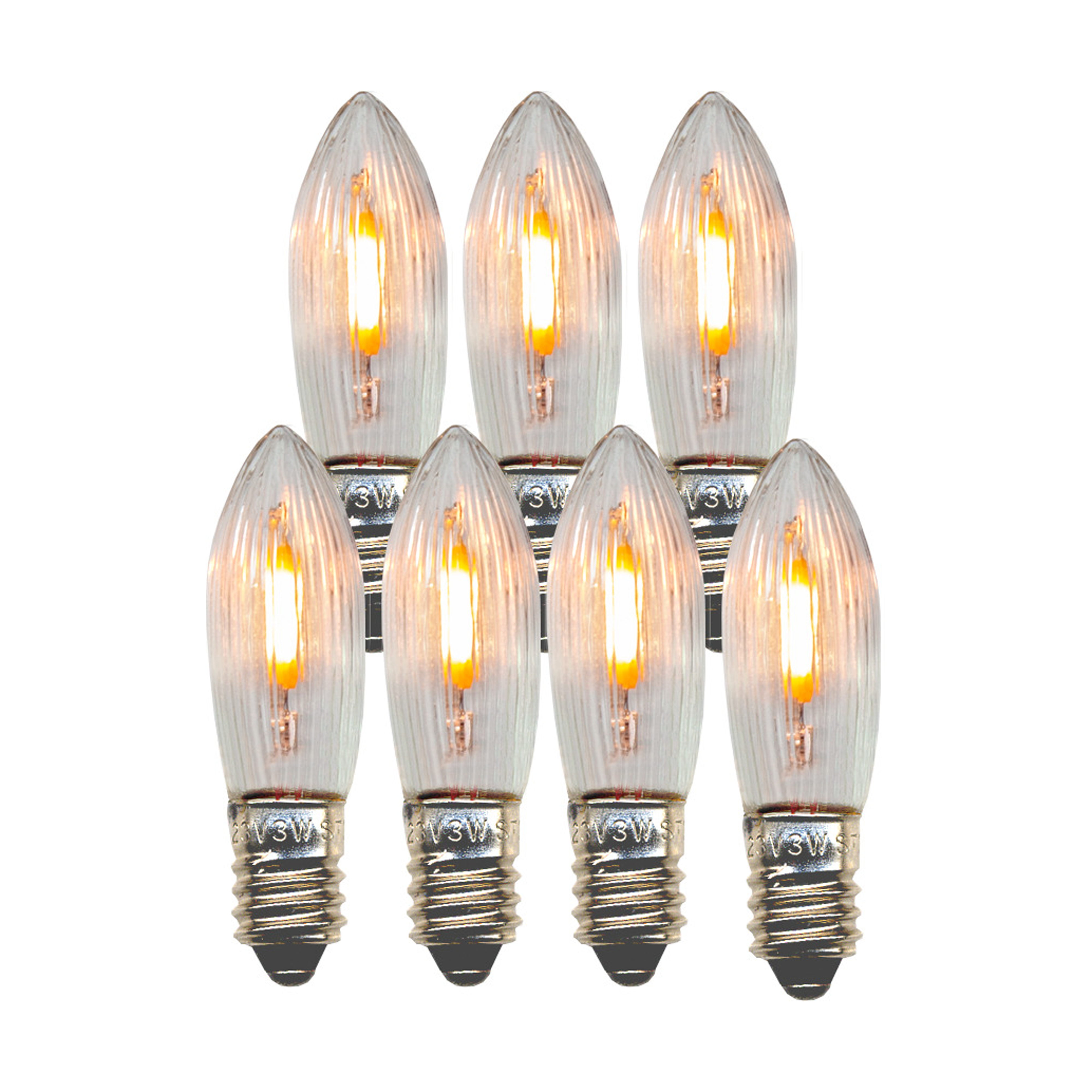 Żarówka zapasowa E10 LED filament wewnętrzna 7 szt., 2100K Żarówka zapasowa E10 LED filament wewnętrzna 7 szt., 2100K