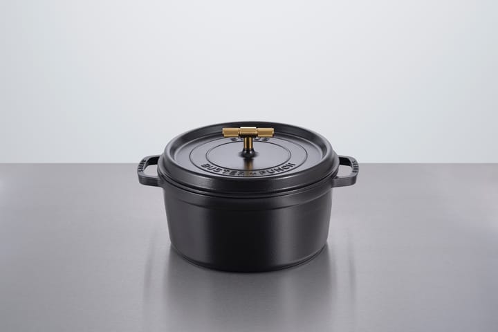 Buster & Punch garnek żeliwny, mosiądz, 6,75 L STAUB