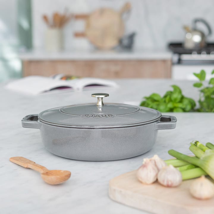 Chistera głęboka patelnia Ø28 cm 3,7 L, Szary STAUB