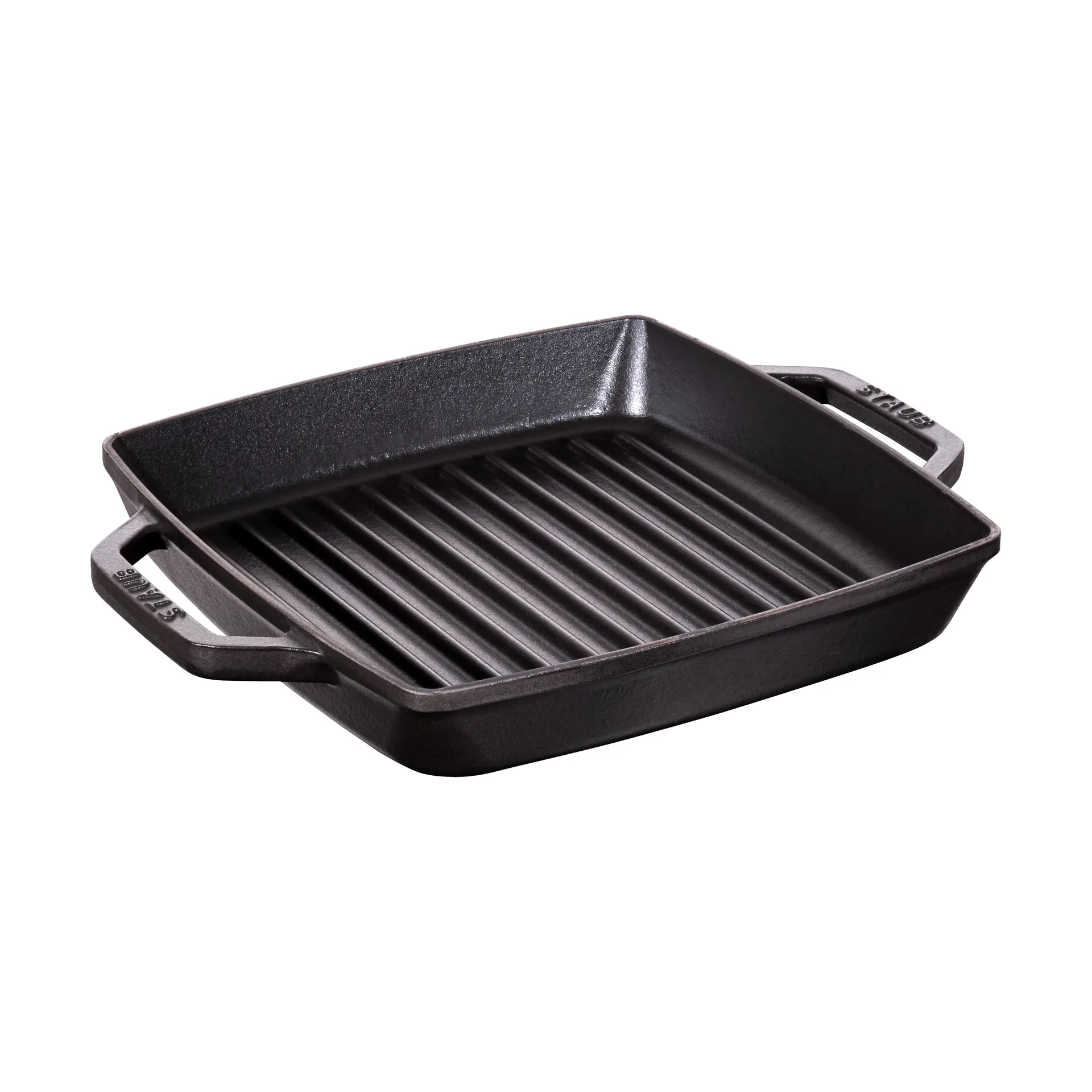 Kwadratowa żeliwna patelnia grillowa Staub Pure, czarny, 23 cm STAUB