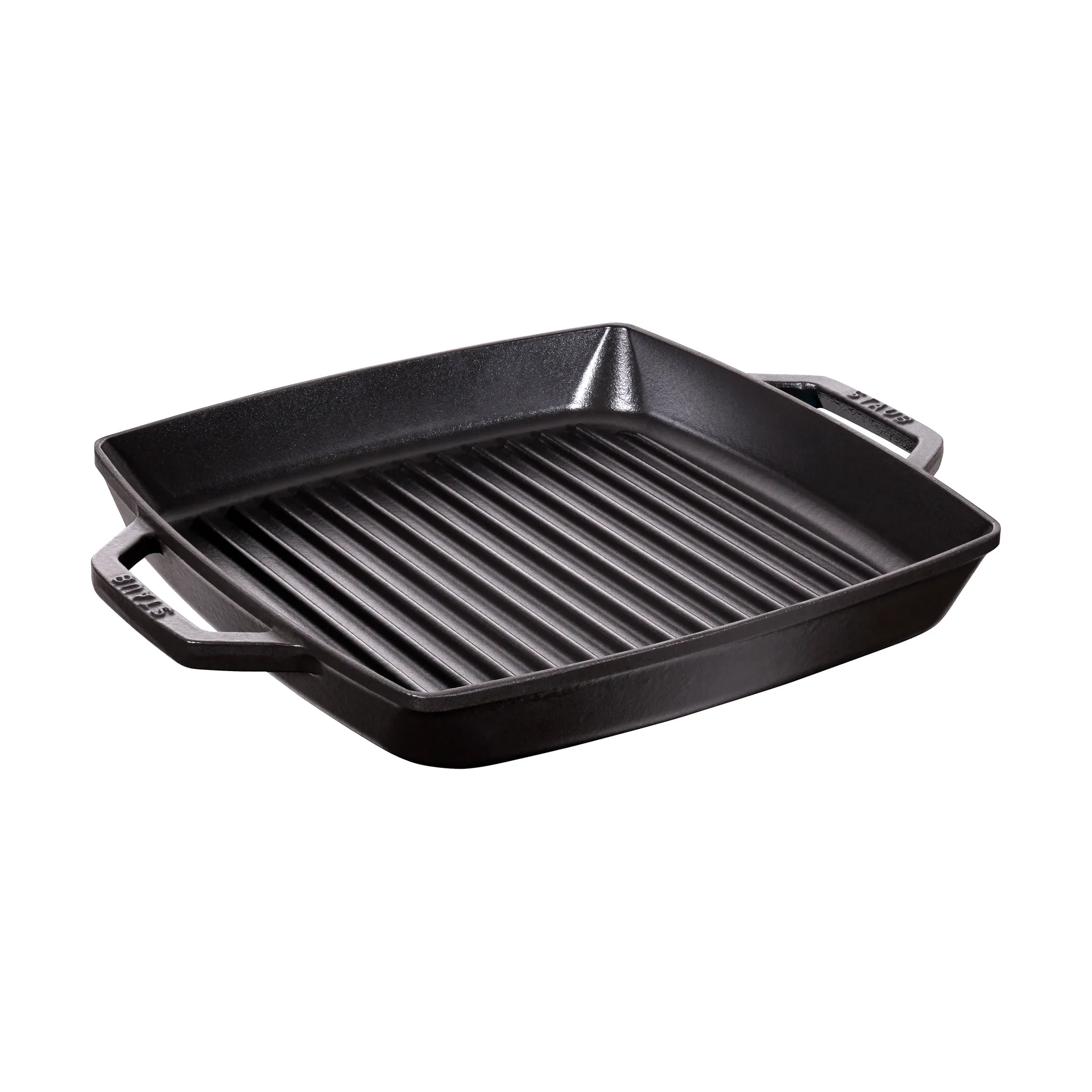 Kwadratowa żeliwna patelnia grillowa Staub Pure, czarny, 28 cm STAUB