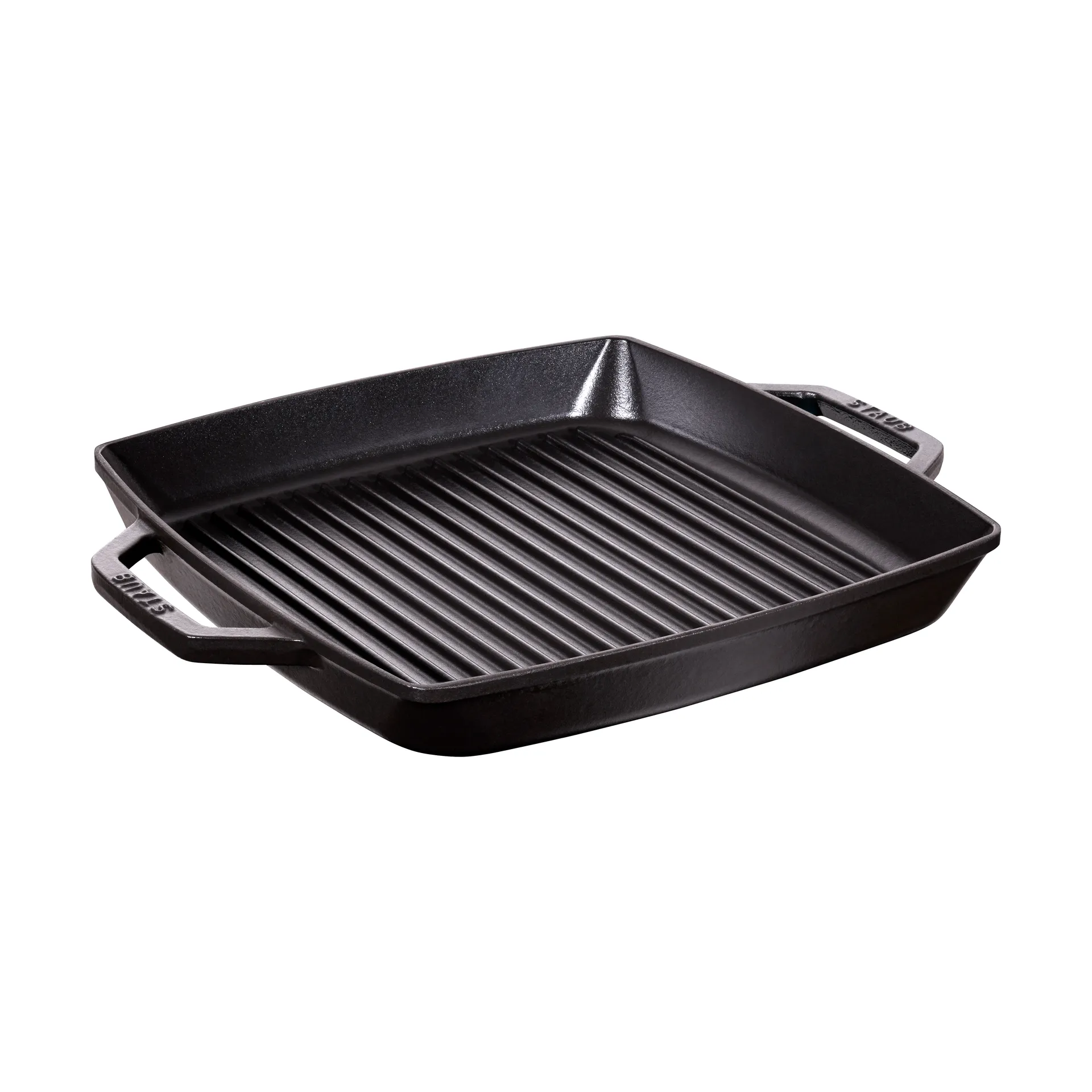Kwadratowa żeliwna patelnia grillowa Staub Pure, czarny, 33 cm STAUB