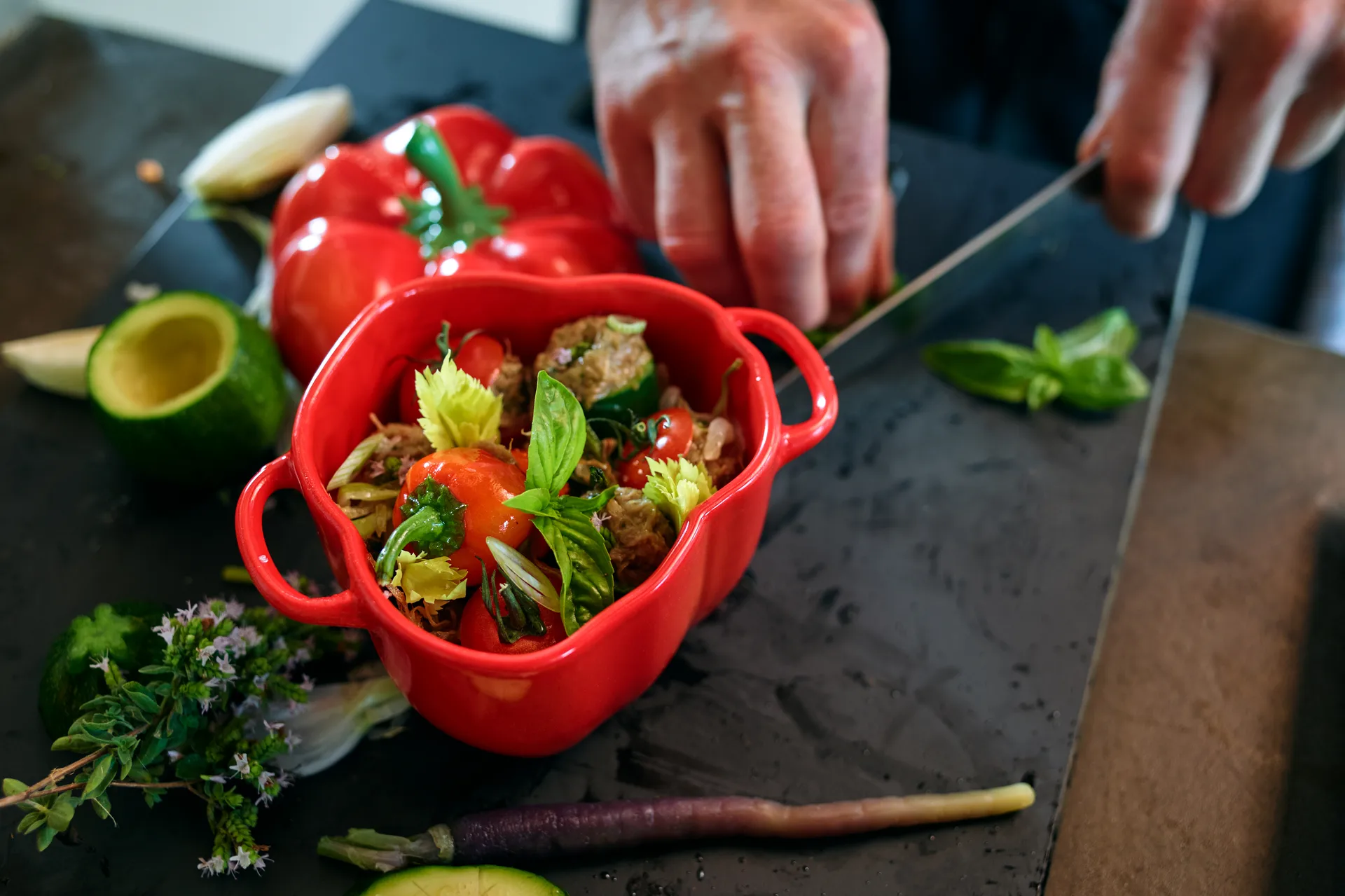 Mini garnek papryka Staub 0,47 L, Orange-czerwony STAUB