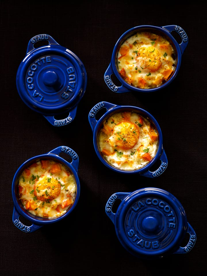 Minigarnek okrągły Staub 0,2 l, niebieski STAUB