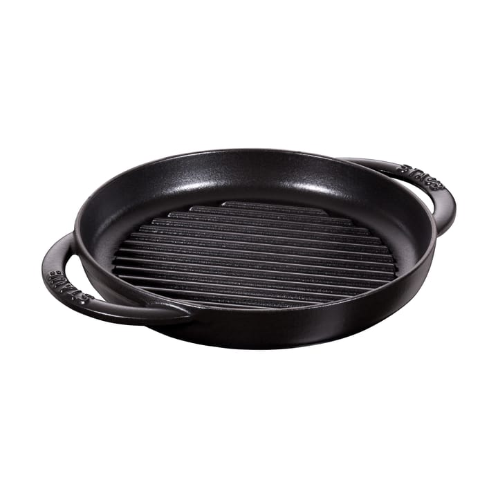 Okrągła żeliwna patelnia grillowa Staub Pure, czarny - Ø22 cm - STAUB