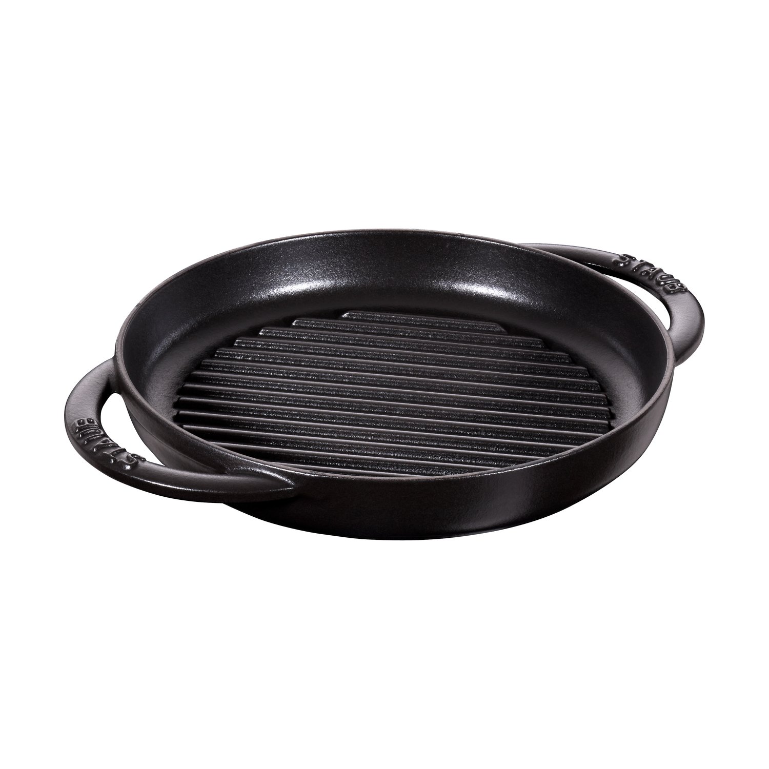 STAUB Okrągła żeliwna patelnia grillowa Staub Pure, czarny Ø22 cm