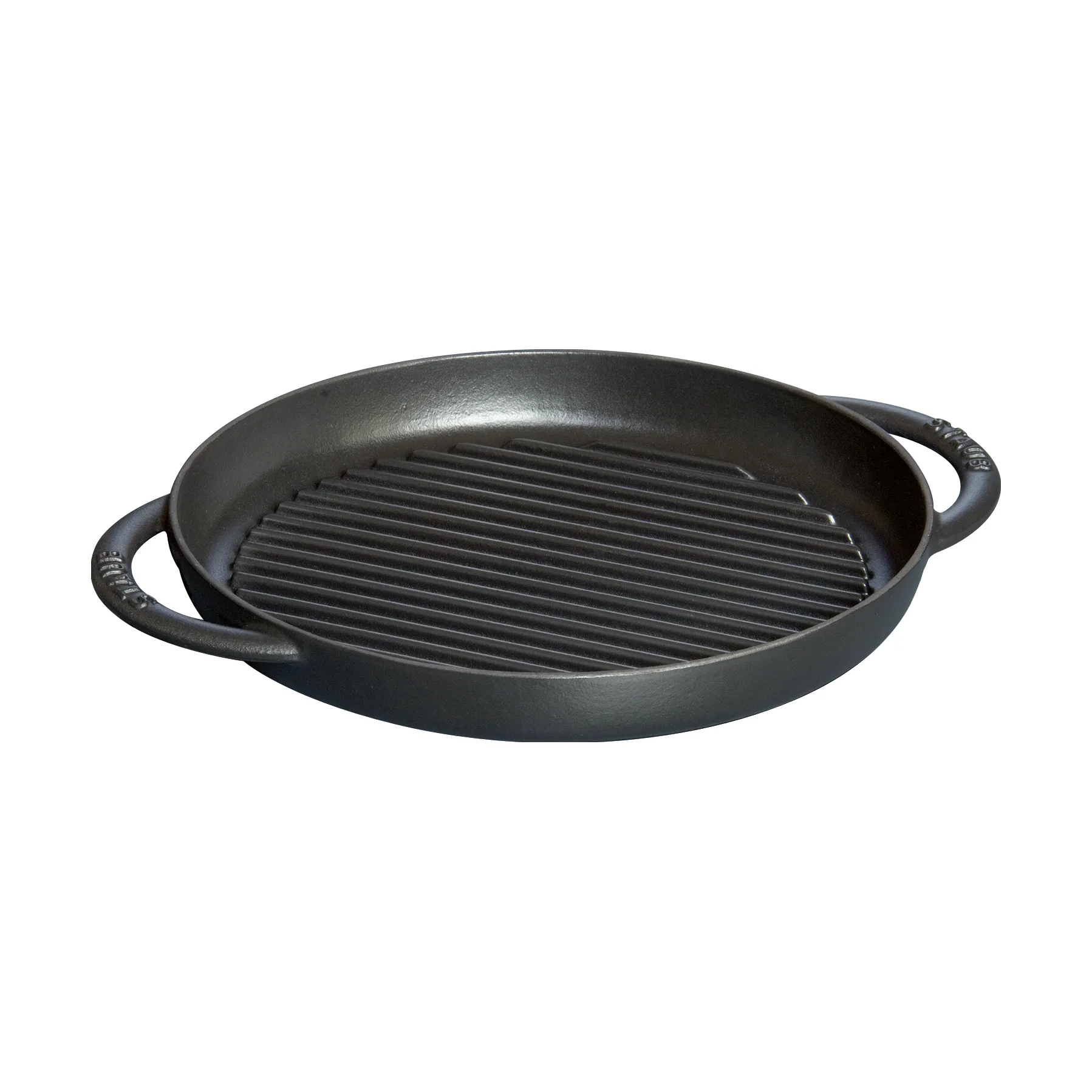 Okrągła żeliwna patelnia grillowa Staub Pure, czarny, Ø26 cm STAUB