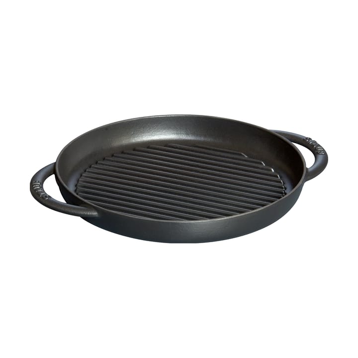 Okrągła żeliwna patelnia grillowa Staub Pure, czarny - Ø26 cm - STAUB