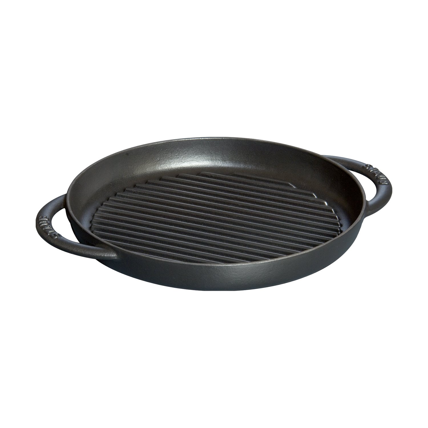 STAUB Okrągła żeliwna patelnia grillowa Staub Pure, czarny Ø26 cm