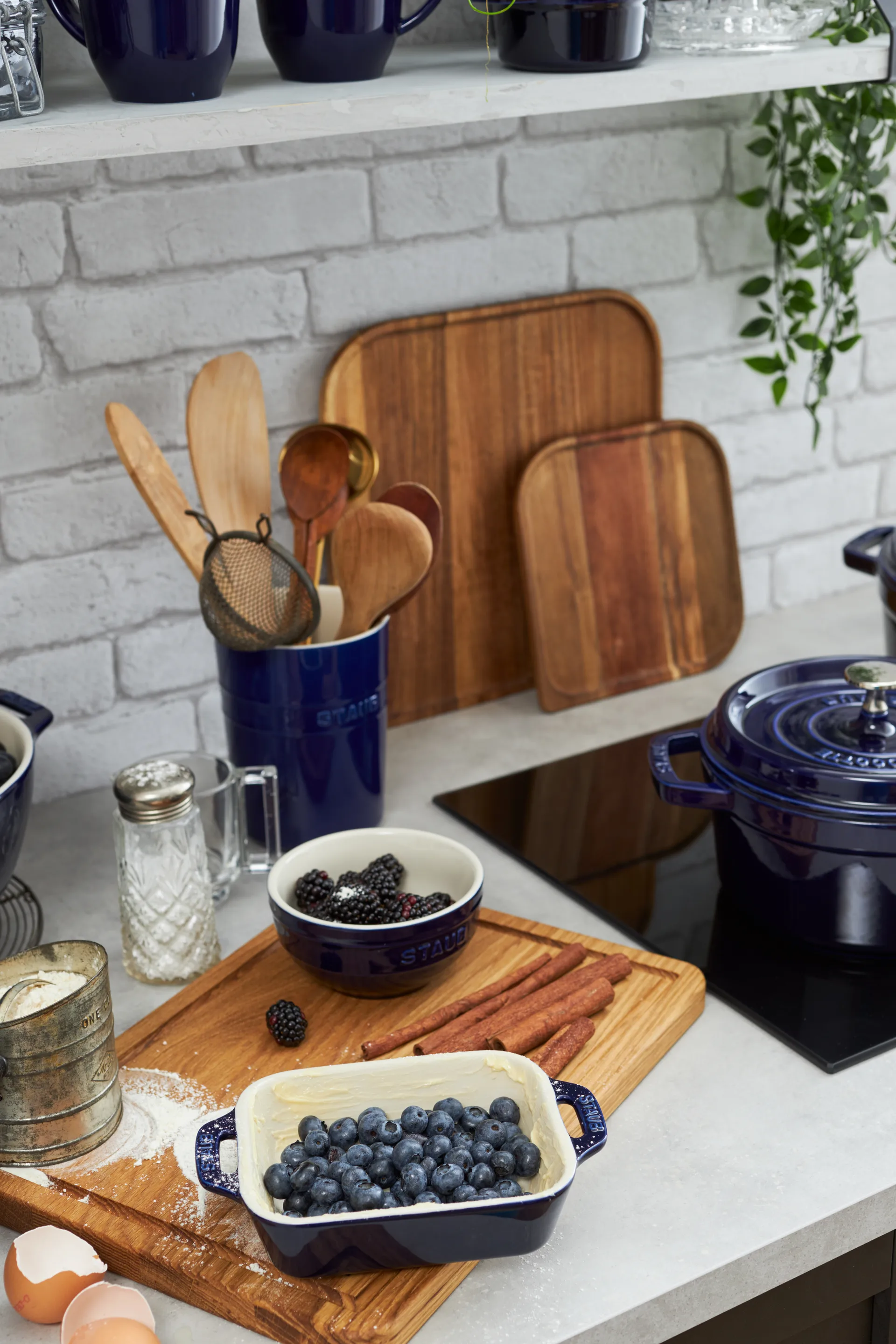 Prostokątne naczynie żaroodporne Staub 14x11 cm, niebieski STAUB