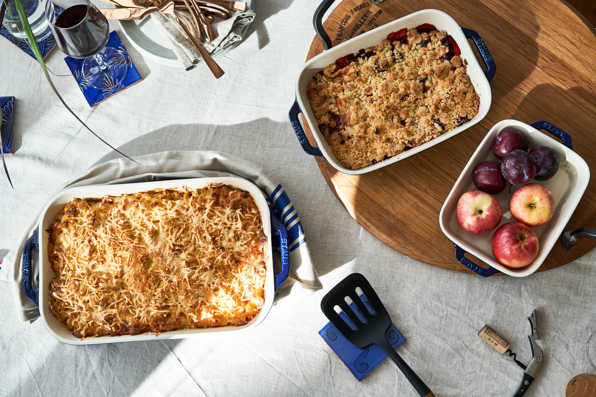 Prostokątne naczynie żaroodporne Staub 34 x 24 cm, niebieski STAUB