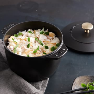Rice cocotte garnek żeliwny 1,6 L - Czarny - STAUB