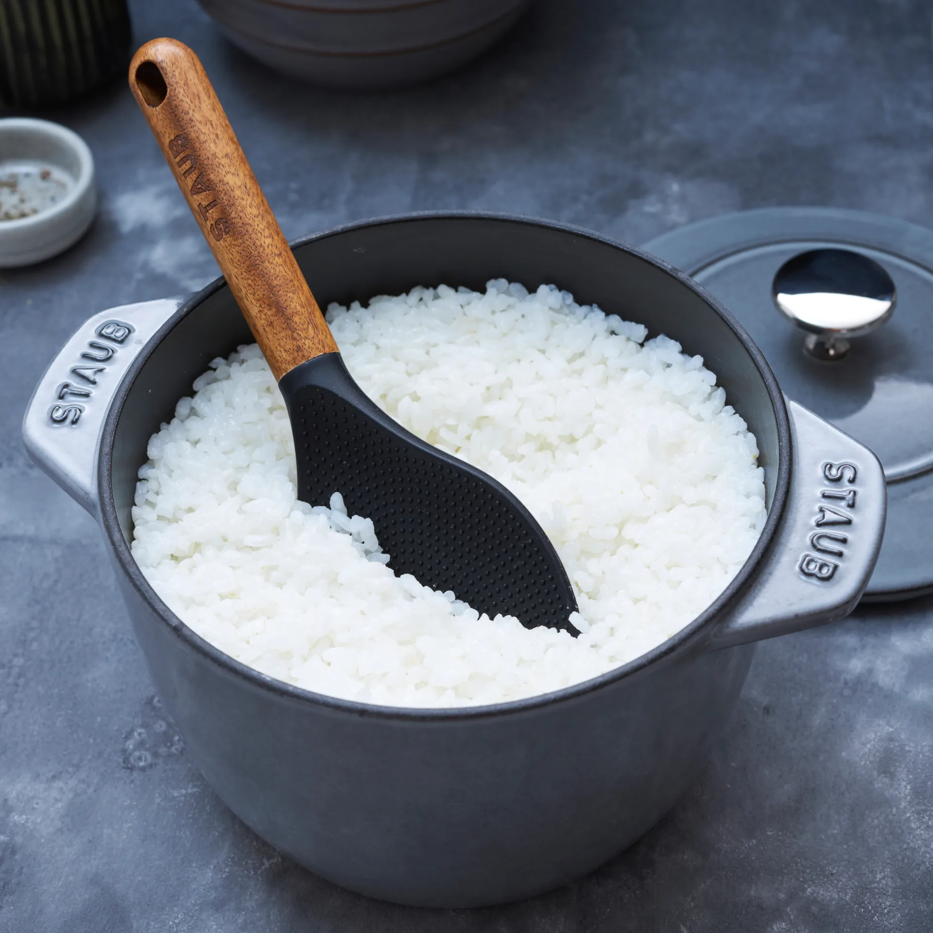 Rice cocotte garnek żeliwny 1,6 L, Szary STAUB