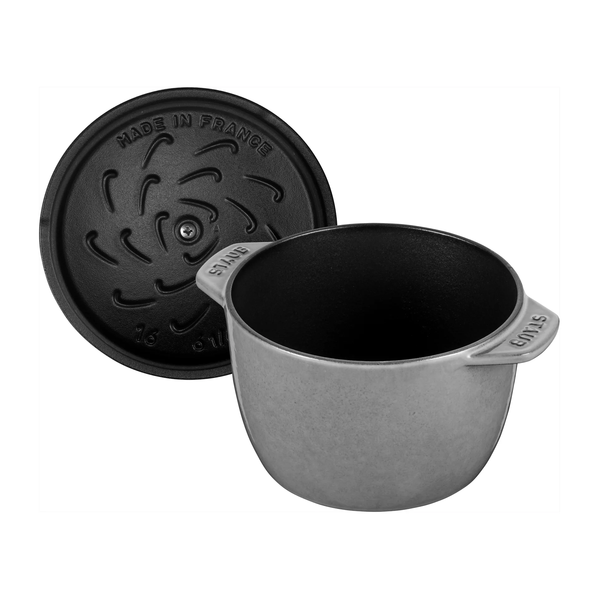 Rice cocotte garnek żeliwny 1,6 L, Szary STAUB