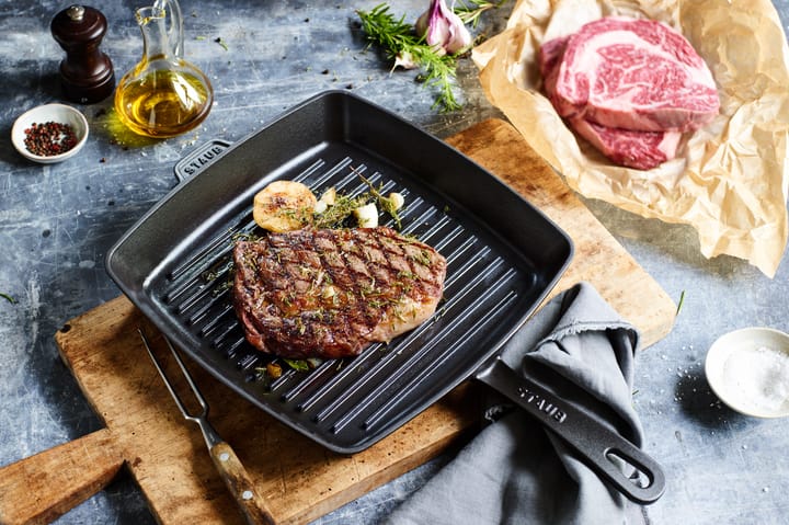 Staub American żeliwna patelnia grillowa, 26x26 cm STAUB