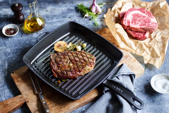Staub American żeliwna patelnia grillowa, 30x30 cm STAUB