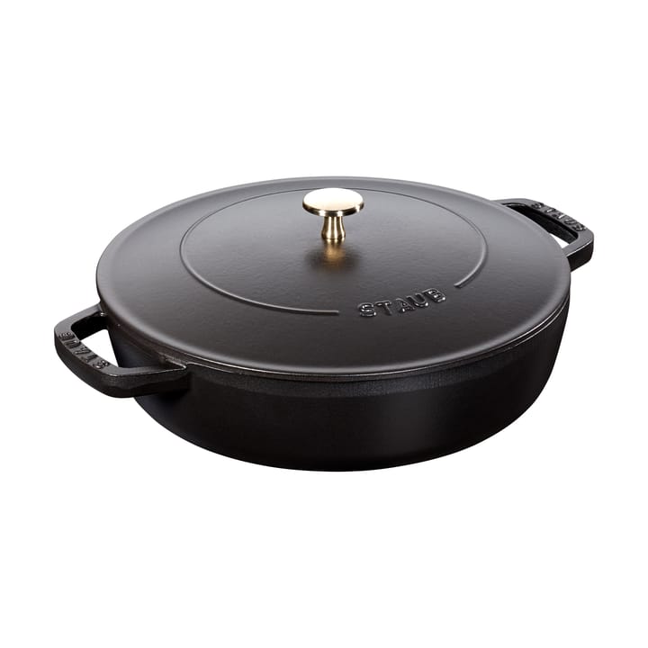 Staub Chistera głęboka patelnia żeliwna Ø24 cm - Czarny - STAUB