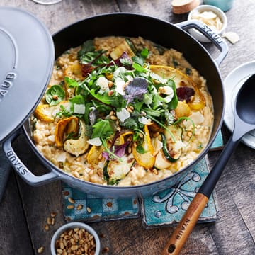 Staub Chistera głęboka patelnia żeliwna Ø28 cm - White truffle - STAUB