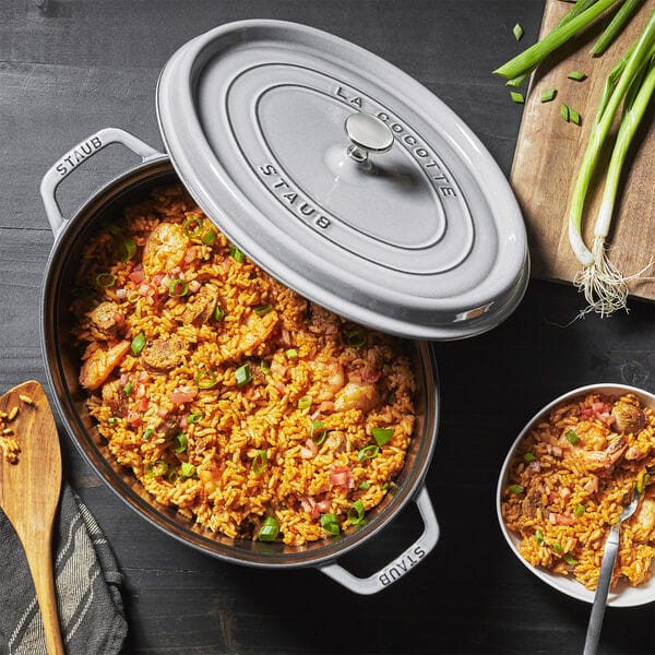 Staub garnek owalny z żeliwa 4,2 l, szary STAUB