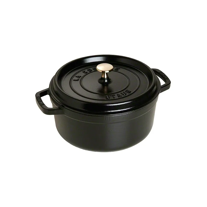 Staub okrągły garnek z żeliwa 3,8 l, czarny STAUB