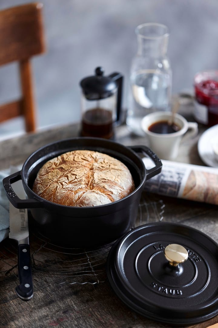 Staub okrągły garnek z żeliwa 3,8 l, czarny STAUB