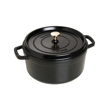 Staub okrągły garnek z żeliwa 5,2 l - czarny - STAUB