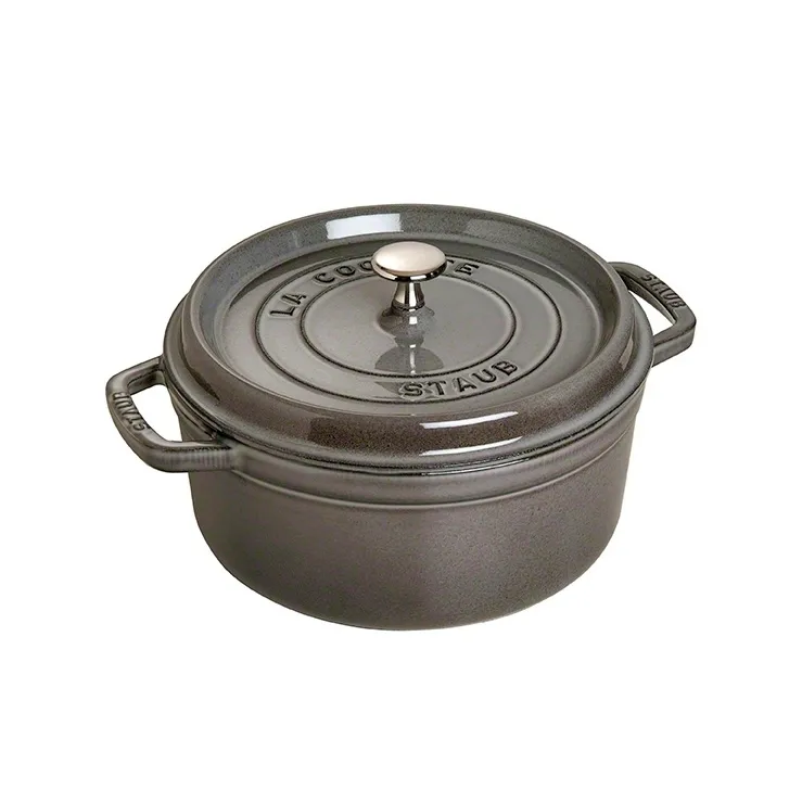 Staub okrągły garnek z żeliwa 5,2 l, szary STAUB
