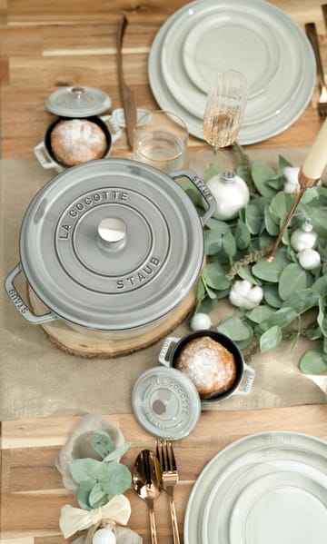 Staub okrągły garnek z żeliwa 5,2 l - szary - STAUB