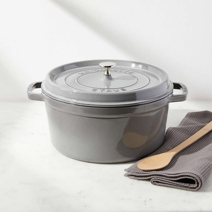 Staub okrągły garnek z żeliwa 5,2 l, szary STAUB