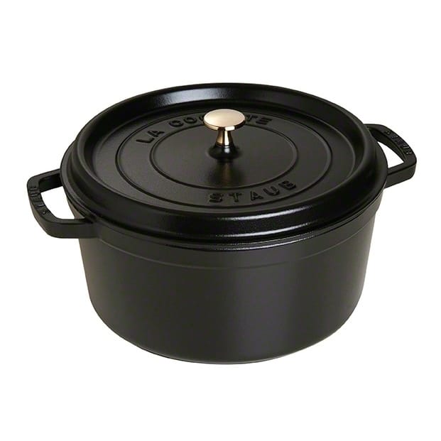 Staub okrągły garnek z żeliwa 6,7 l - czarny - STAUB