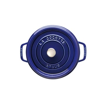 Staub okrągły garnek z żeliwa, trójwarstwowa emalia 3,8 l - ciemnoniebieski - STAUB