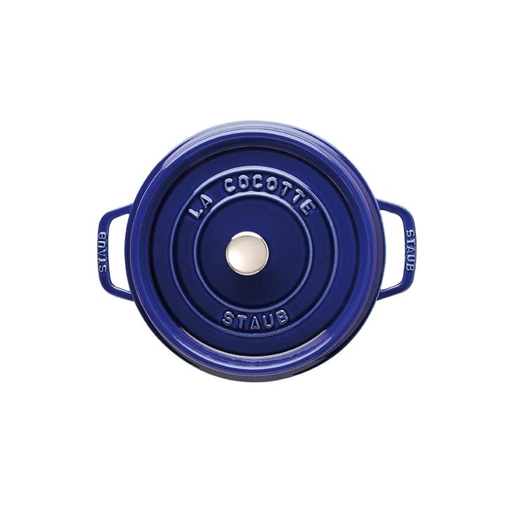 Staub okrągły garnek z żeliwa, trójwarstwowa emalia 3,8 l - ciemnoniebieski - STAUB