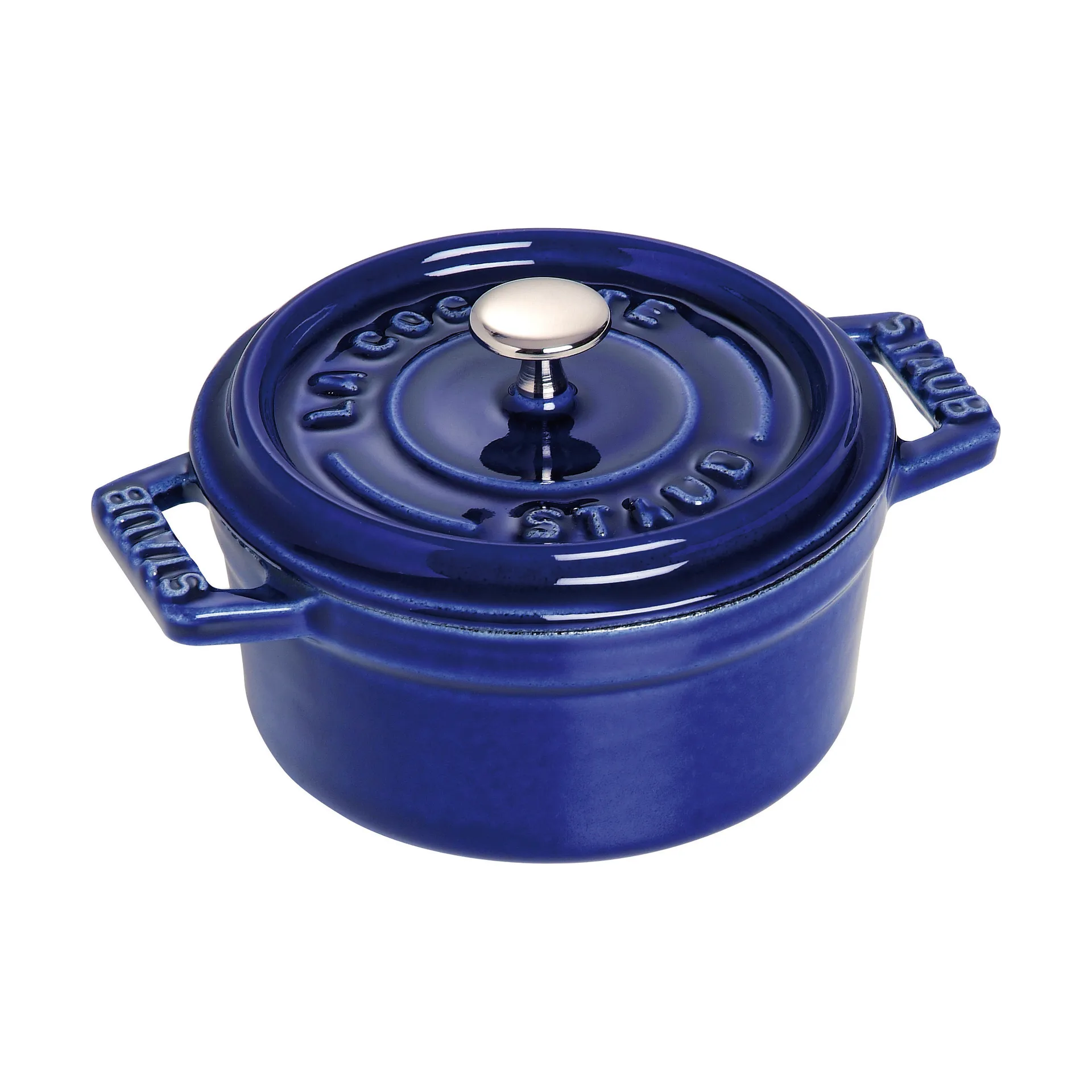Staub okrągły garnek żeliwny La Cocotte 0,25 L, Ciemnoniebieski STAUB