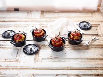 Staub okrągły garnek żeliwny La Cocotte 0,25 L - Czarny - STAUB