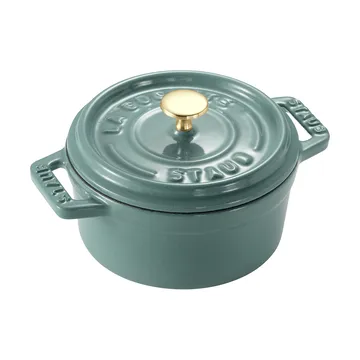 Staub okrągły garnek żeliwny La Cocotte 0,25 L - Eukaliptus - STAUB