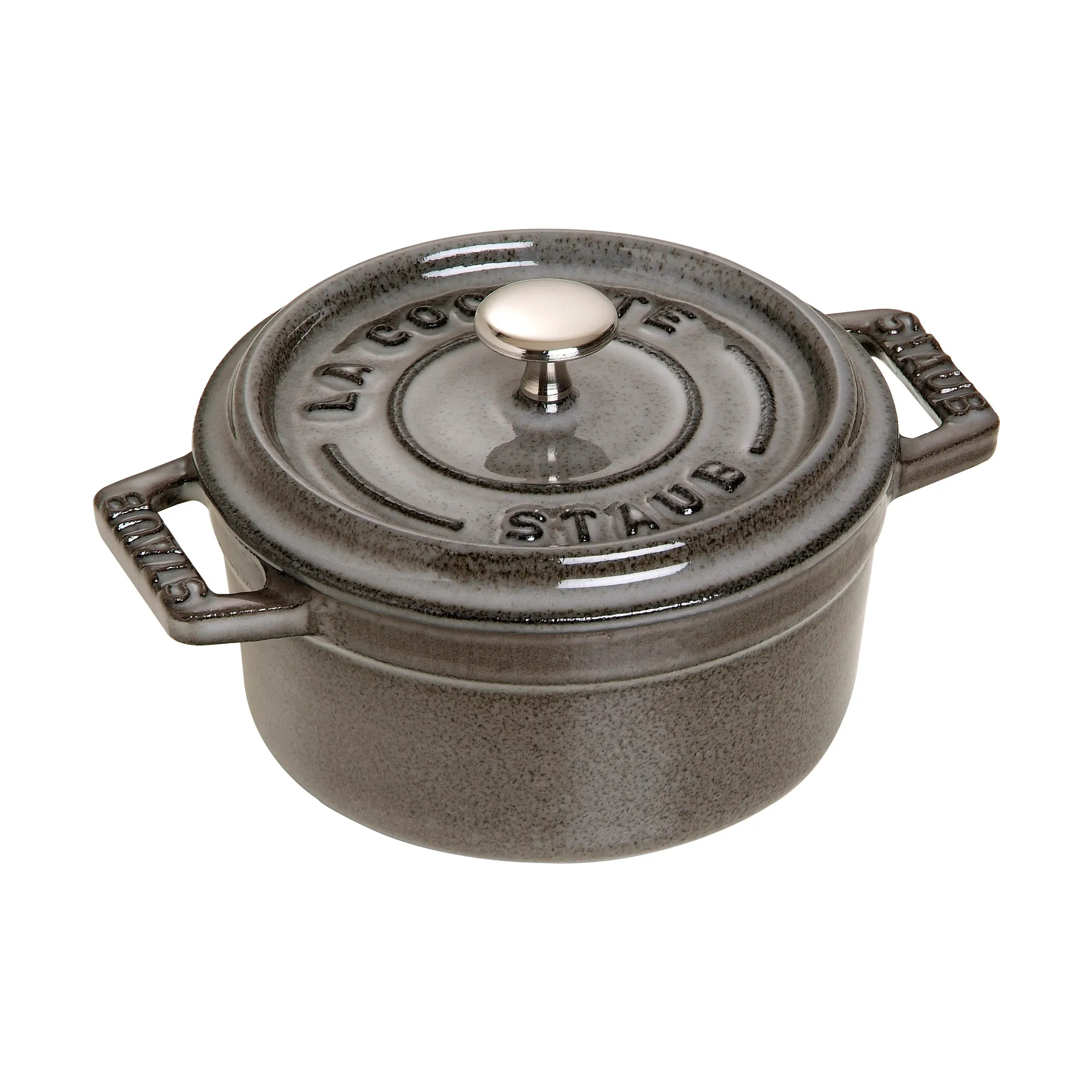 Staub okrągły garnek żeliwny La Cocotte 0,25 L, Grafitowy STAUB