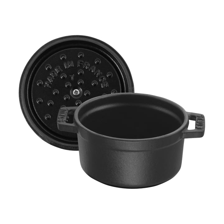 Staub okrągły garnek żeliwny La Cocotte 0,4 L, Czarny STAUB
