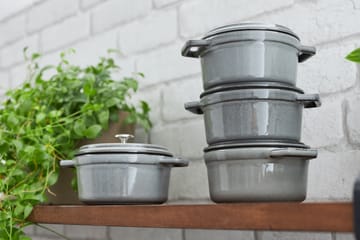 Staub okrągły garnek żeliwny La Cocotte 0,8 L - Grafitowy - STAUB