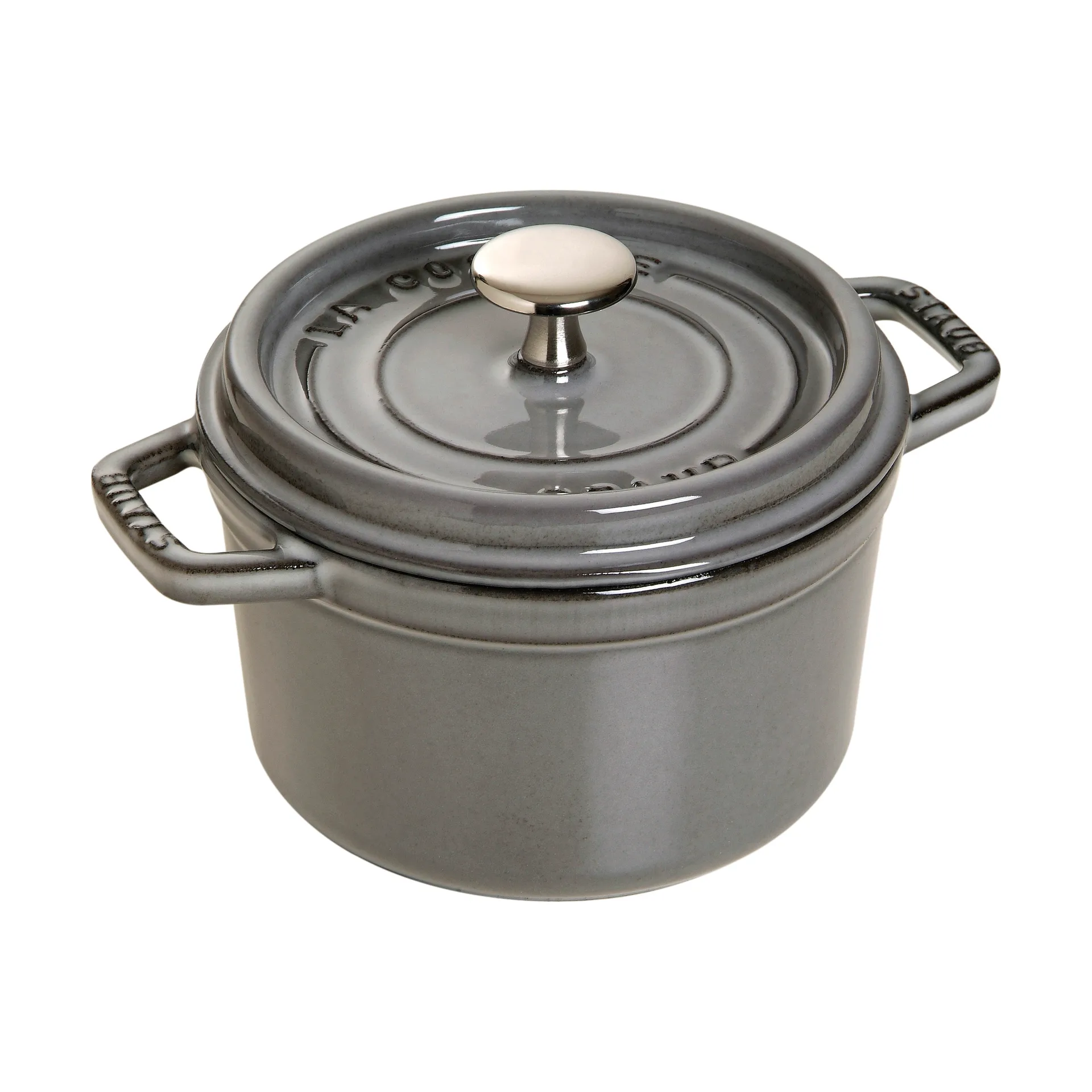 Staub okrągły garnek żeliwny La Cocotte 1,2 L, Grafitowy STAUB