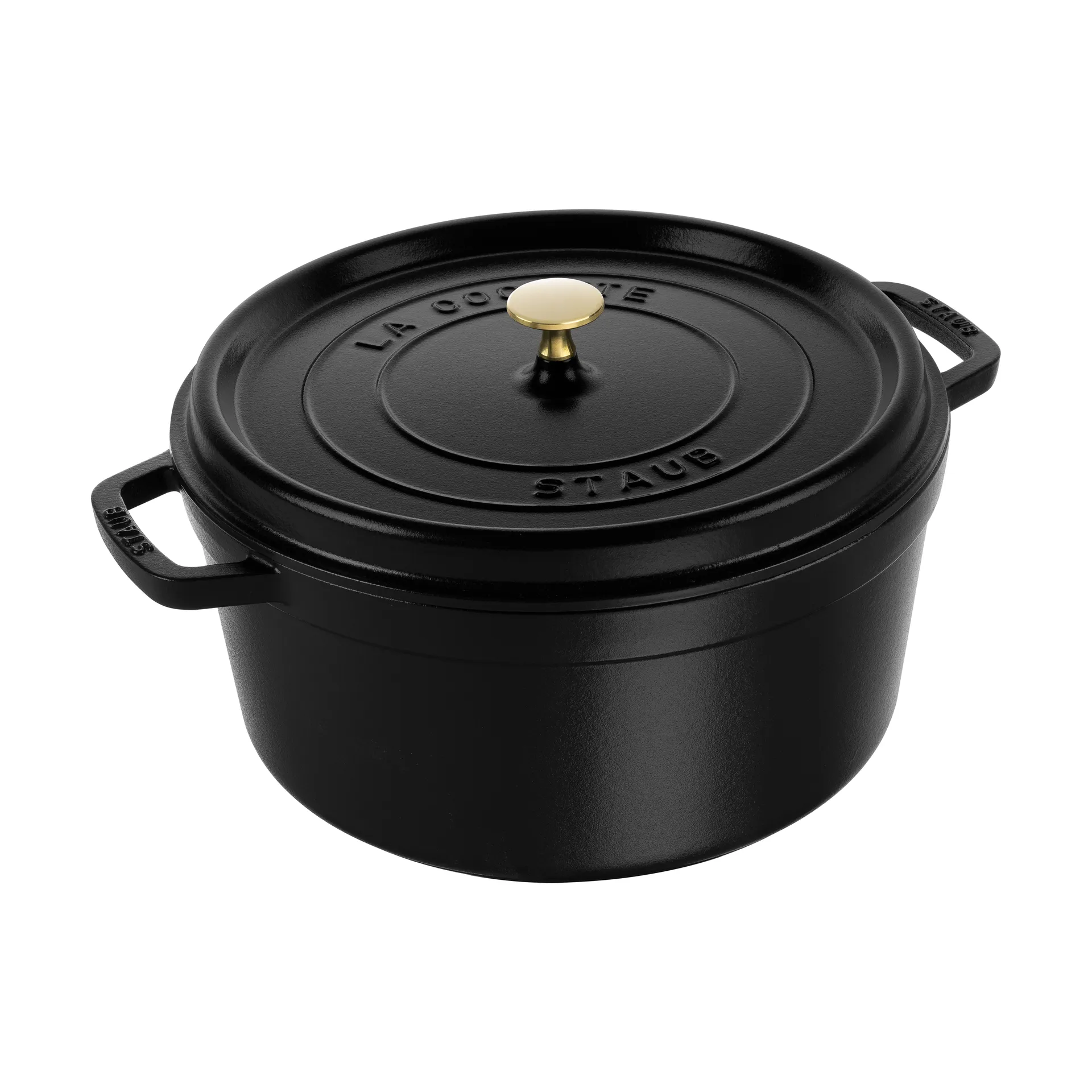 Staub okrągły garnek żeliwny La Cocotte 12,6 L, Czarny STAUB
