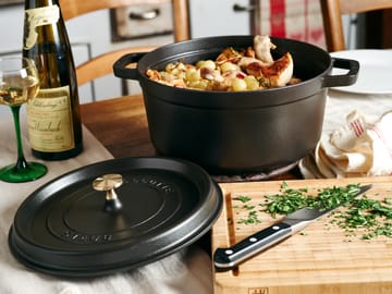 Staub okrągły garnek żeliwny La Cocotte 12,6 L - Czarny - STAUB