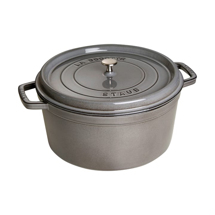 Staub okrągły garnek żeliwny La Cocotte 12,6 L - Grafitowy szary - STAUB